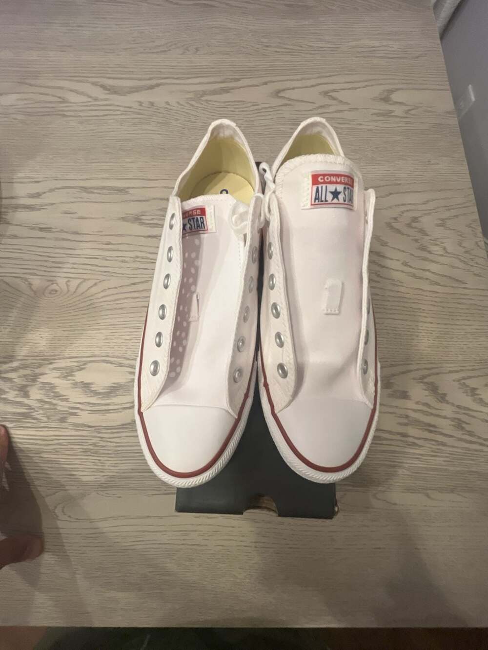 Converse Chuck Taylor All Star Slip-On White Sneakers Size Men's 8 / Women's 10